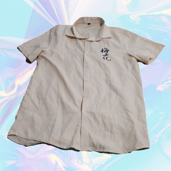 Crane and Blossom cream button down shirt - Picture 2 of 3